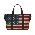 Custom Vintage American Flag Tote Bag - Che Cose Belle