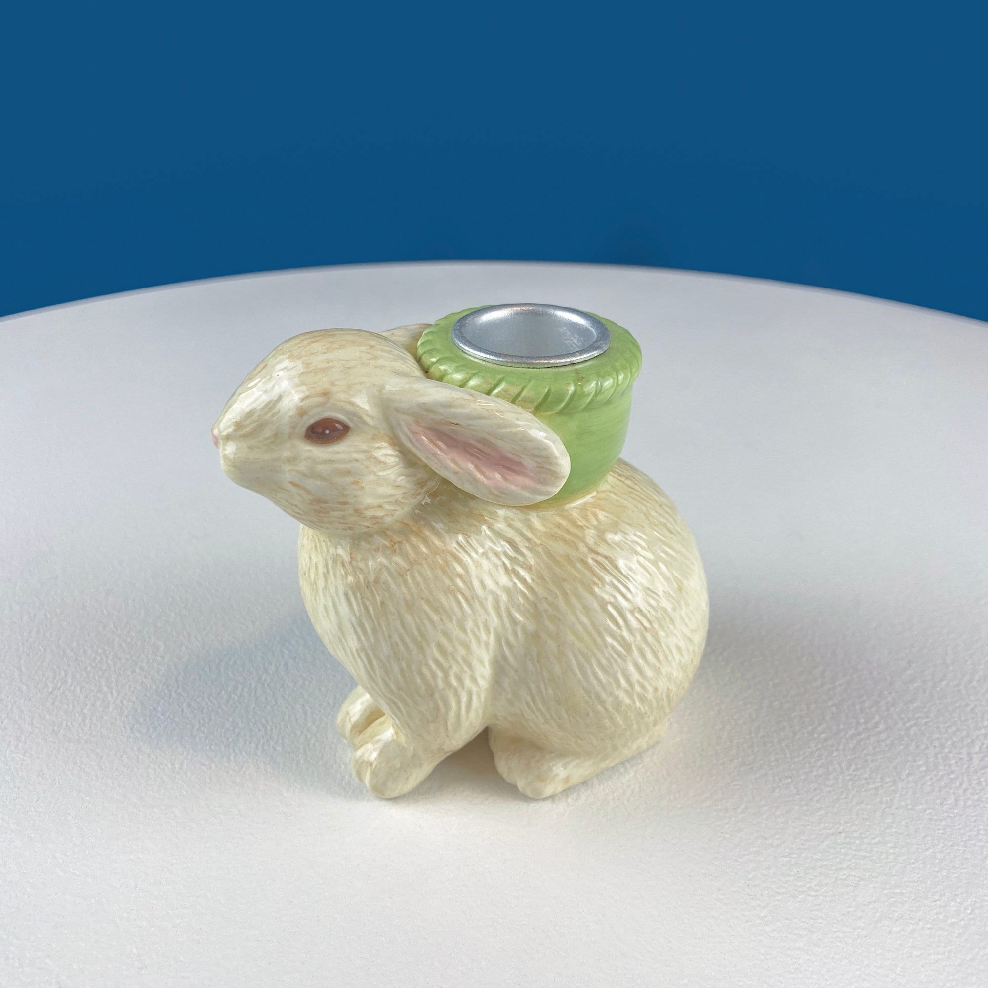 Cute Bunny Candle Holder. Beige Hallmark Rabbit Candle Holder. Easter or Spring Celebration. Dining Room Table Decor. Modern Farmhouse. - Che Cose Belle