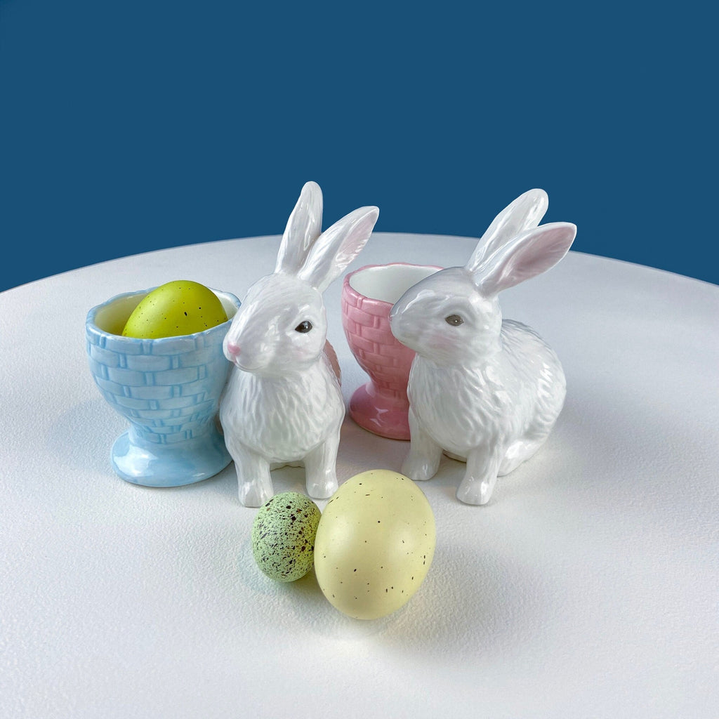 Cute Bunny Candle Holder. Beige Hallmark Rabbit Candle Holder. Easter or Spring Celebration. Dining Room Table Decor. Modern Farmhouse. - Che Cose Belle