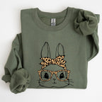 Cute Bunny, Glasses, Leopard Bandana, Easter, Hipster Sweatshirt - Che Cose Belle