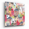 Cute Houses Glass Wall Art - Che Cose Belle