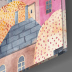 Cute Houses Glass Wall Art - Che Cose Belle