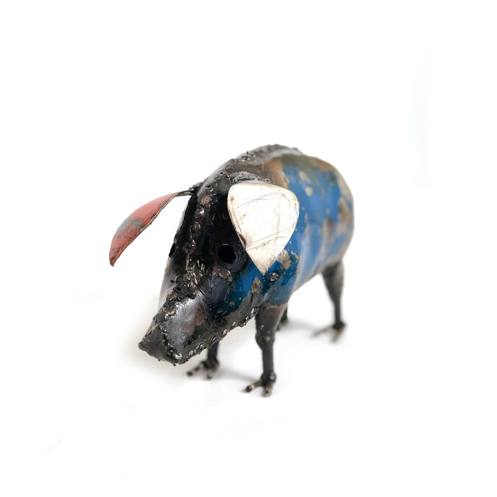 Cute Piggy - Colorful Recycled Metal - Che Cose Belle