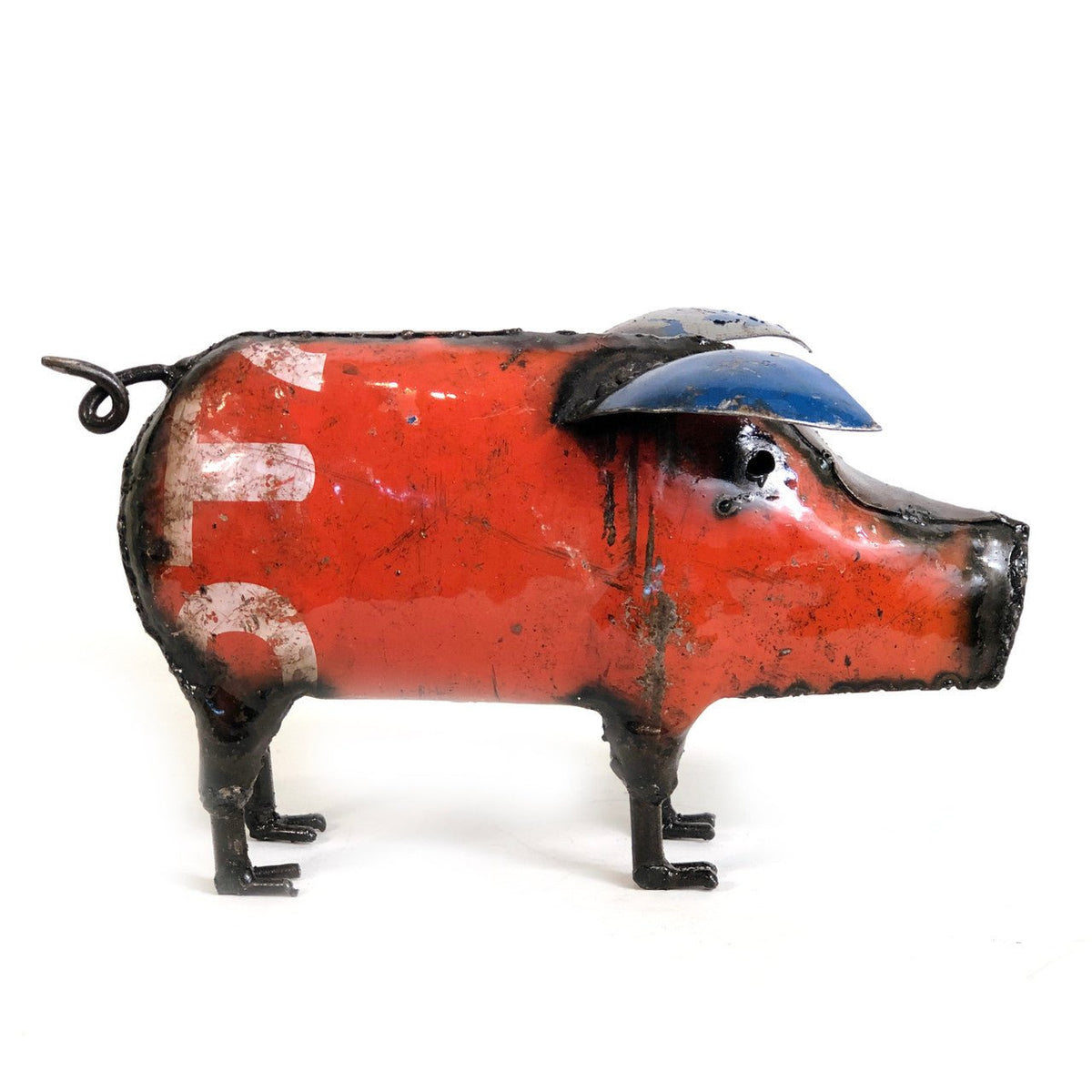 Cute Piggy - Colorful Recycled Metal - Che Cose Belle