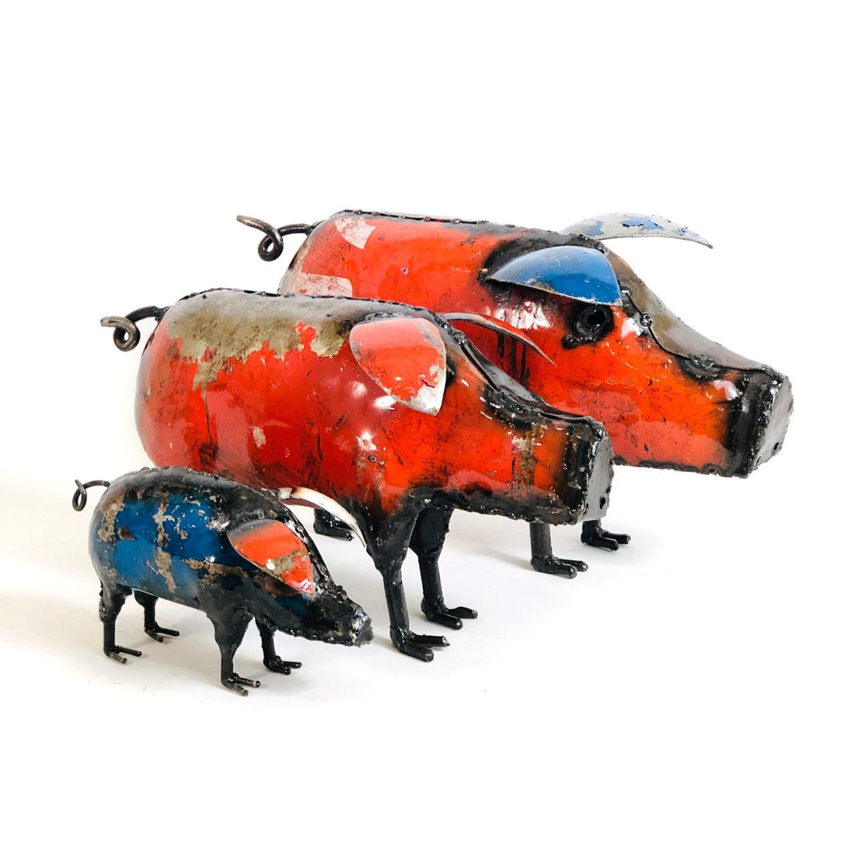 Cute Piggy - Colorful Recycled Metal - Che Cose Belle