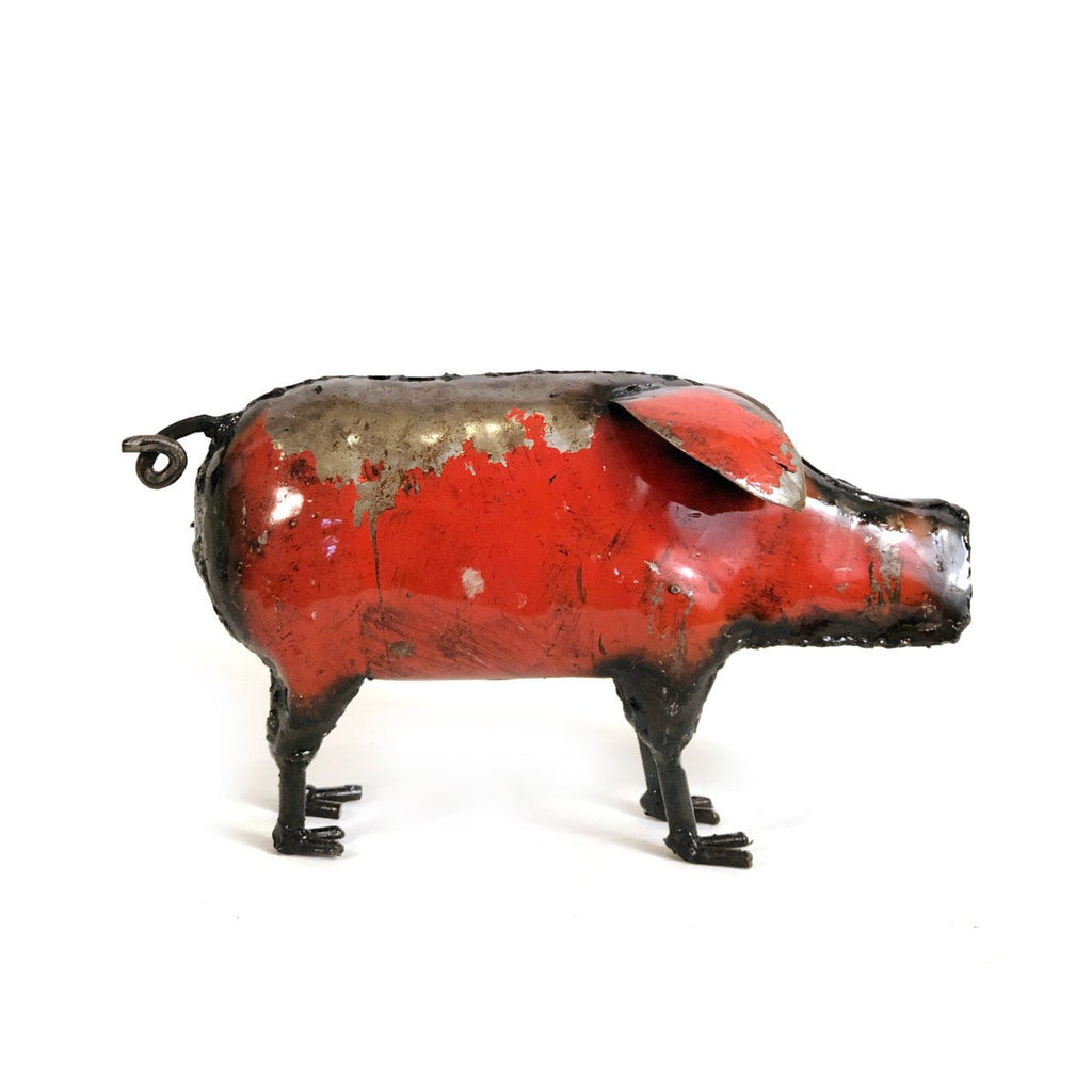 Cute Piggy - Colorful Recycled Metal - Che Cose Belle