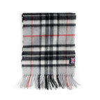 Merino Lambswool Tartan Scarf - Grey Thompson