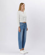 Lovervet by VERVET High Rise Mild Barrel Jeans: Her Possession