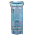 Beauty of Autumn Embroidered Scarf - Turquoise Green