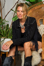 Jade by Jane Fringe Faux Suede Jacket – Plus Size