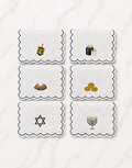 Hanukkah Cocktail Napkins (Set of 6) with Acrylic Gift Box