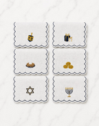 Hanukkah Cocktail Napkins (Set of 6) with Acrylic Gift Box