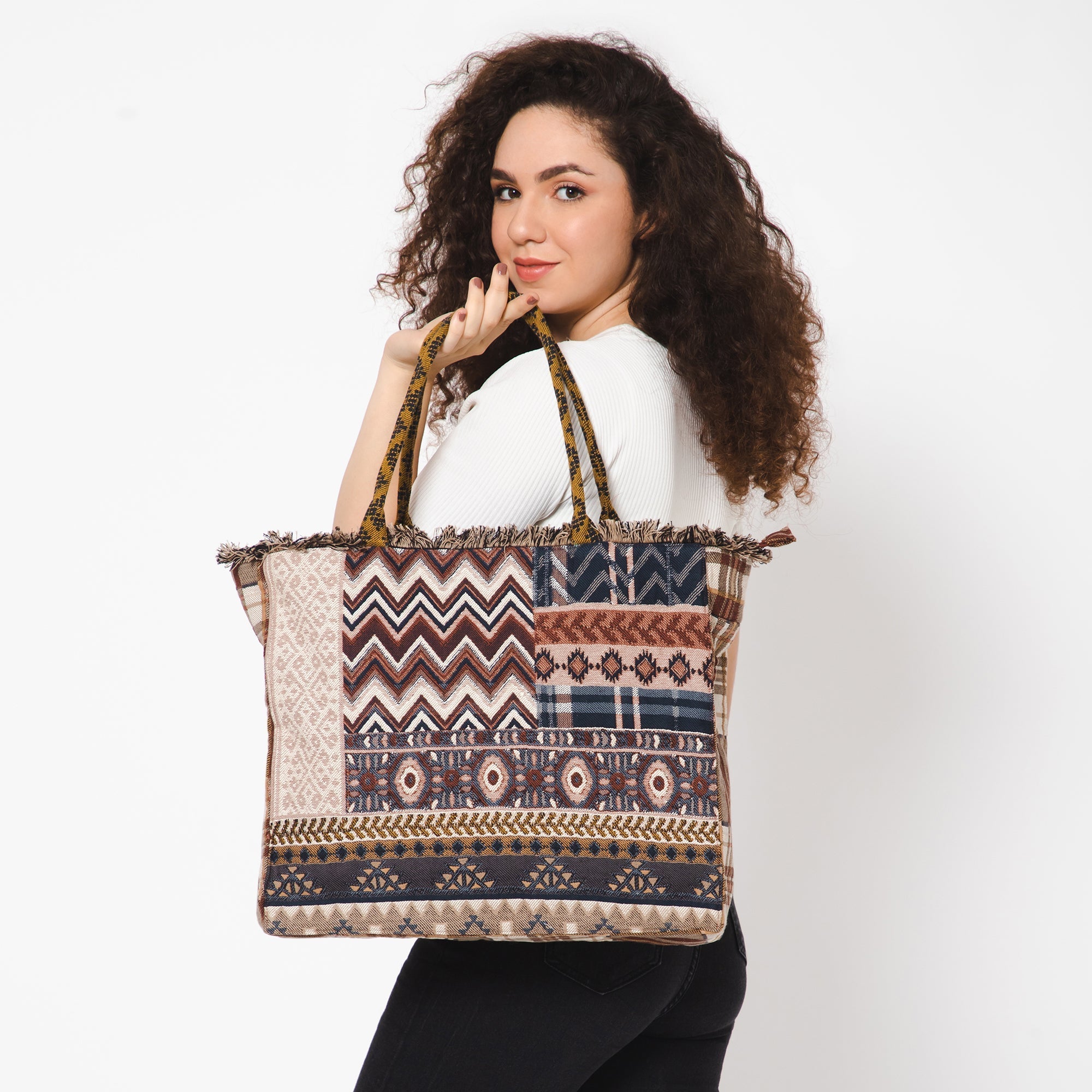 Eminent Jacquard Bag - Beige Brown