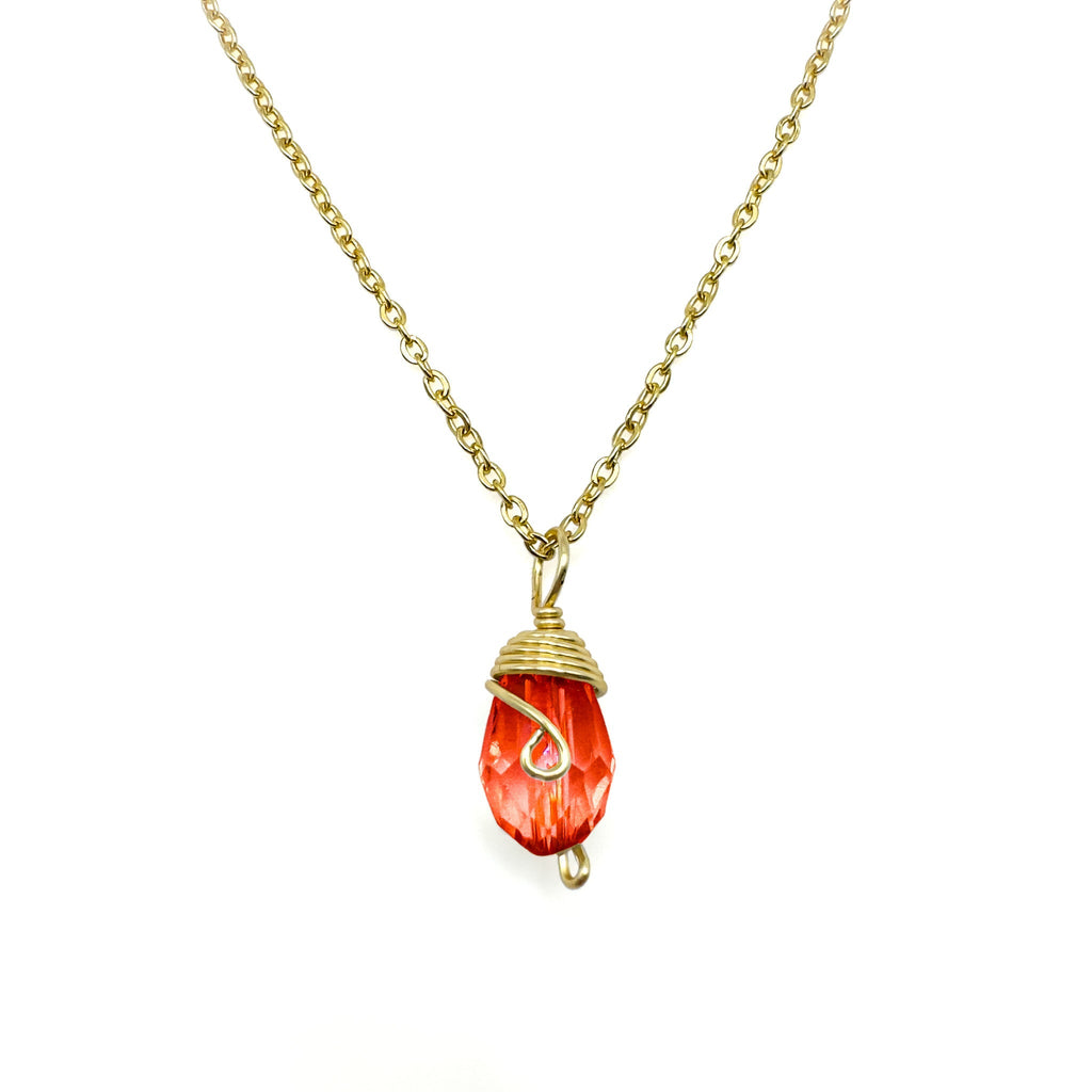 Gold Birthstone necklace