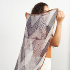 Samu Hand Crafted  Shibori Print Silk Chiffon Sqaure Scarf