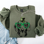 Dachshund, Adorable Dog, St Patrick's Day, Lucky, Irish Sweatshirt - Che Cose Belle