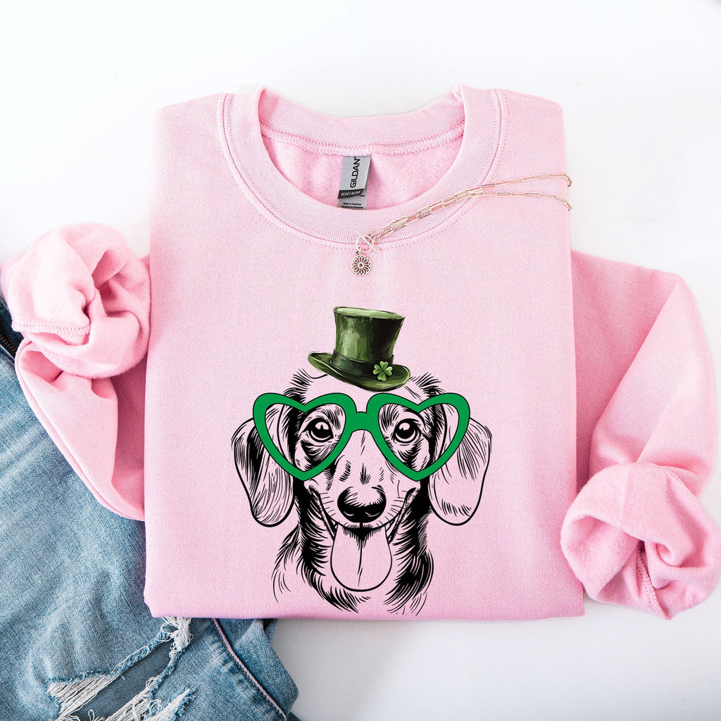Dachshund, Adorable Dog, St Patrick's Day, Lucky, Irish Sweatshirt - Che Cose Belle