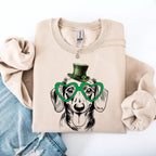 Dachshund, Adorable Dog, St Patrick's Day, Lucky, Irish Sweatshirt - Che Cose Belle