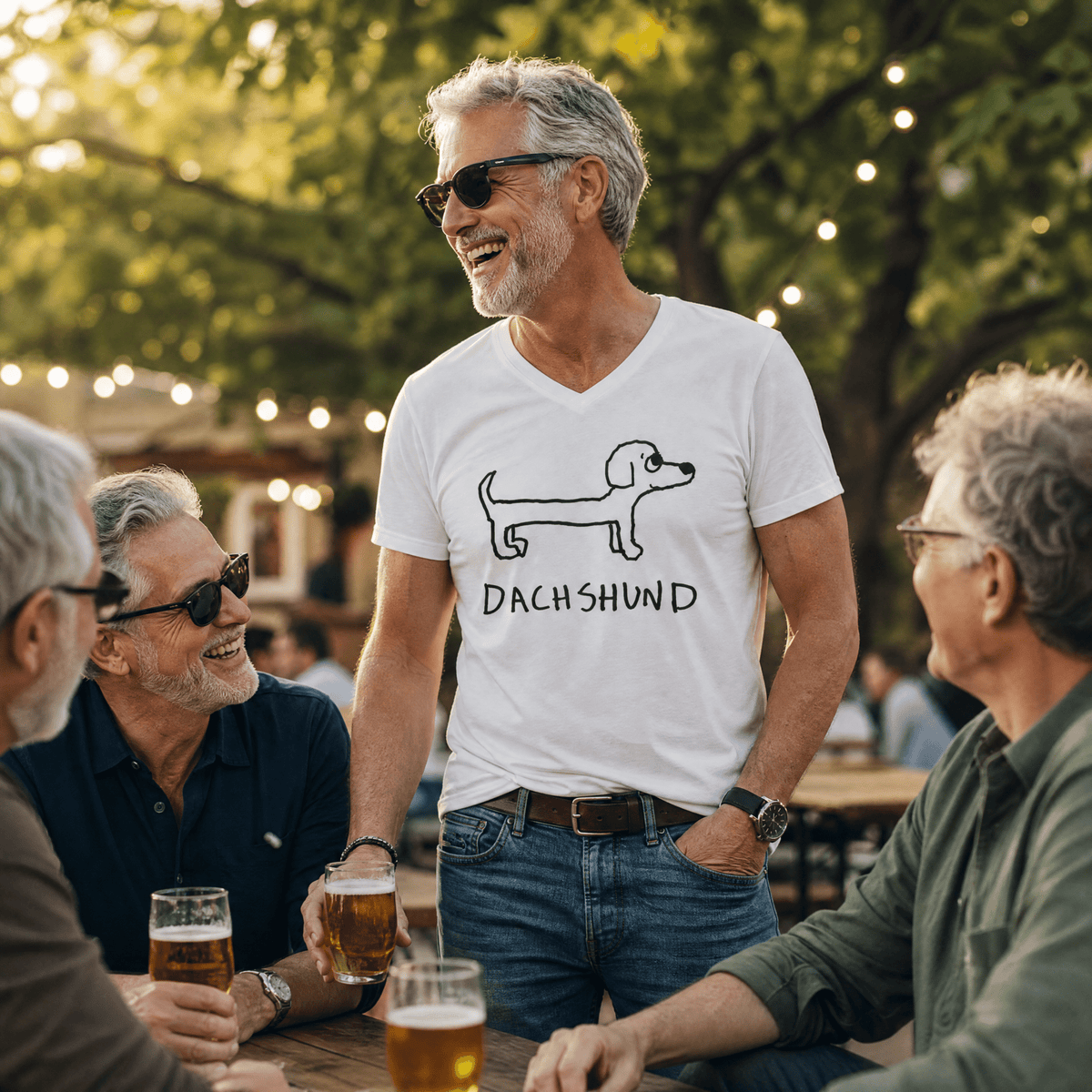 Dachshund - V-neck Tee - Che Cose Belle
