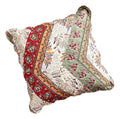 DaDa Bedding Bohemian Cranberry Sage Chevron Floral Euro Pillow Sham Cover, 26" x 26" (JHW924) - Che Cose Belle