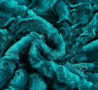 DaDa Bedding Emerald Green Blue Faux Fur Sherpa Throw Blanket - Che Cose Belle