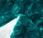 DaDa Bedding Emerald Green Blue Faux Fur Sherpa Throw Blanket - Che Cose Belle