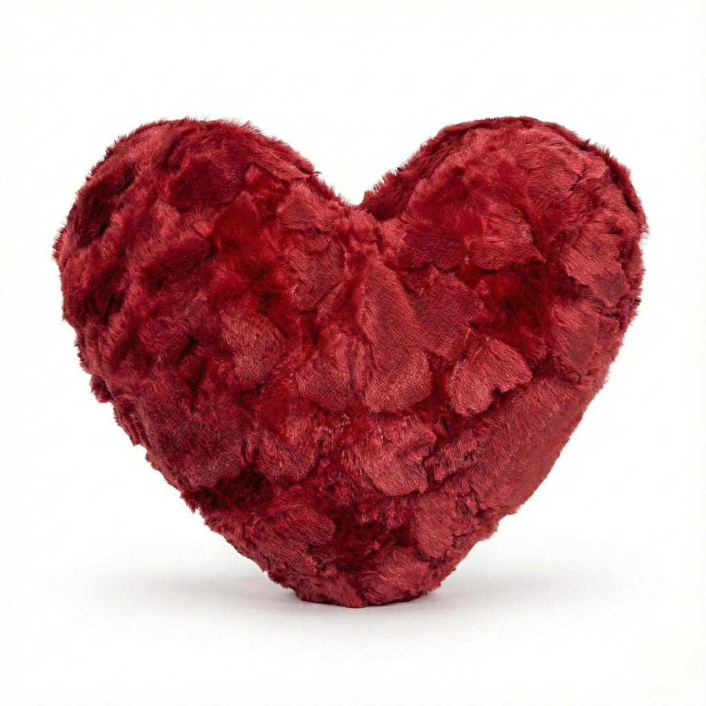 DaDa Bedding Luxury Romantic Valentine Heart Shaped Red Throw Pillow - 16” x 14” - Che Cose Belle