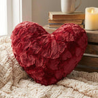 DaDa Bedding Luxury Romantic Valentine Heart Shaped Red Throw Pillow - 16” x 14” - Che Cose Belle