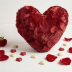 DaDa Bedding Luxury Romantic Valentine Heart Shaped Red Throw Pillow - 16” x 14” - Che Cose Belle