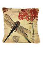 DaDa Bedding Set of 2-Pieces Dragonfly Dreams Nature Garden Tapestry Throw Pillow Covers w/ Inserts - 18" x 18" - Che Cose Belle