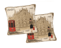 DaDa Bedding Set of 2-Pieces Postcard Milan Tapestry Throw Pillow Covers w/ Pillow Inserts, 18" x 18" - Che Cose Belle