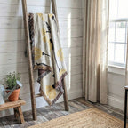 DaDa Bedding Yellow Fleur Botanical Sunshine Golden Floral Woven Tapestry Throw Blanket - 50” x 60” (18112) - Che Cose Belle