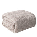 DaDalogy Lavender Grey Faux Fur Sherpa Throw Blanket - Che Cose Belle