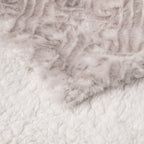 DaDalogy Lavender Grey Faux Fur Sherpa Throw Blanket - Che Cose Belle