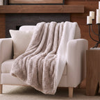 DaDalogy Lavender Grey Faux Fur Sherpa Throw Blanket - Che Cose Belle