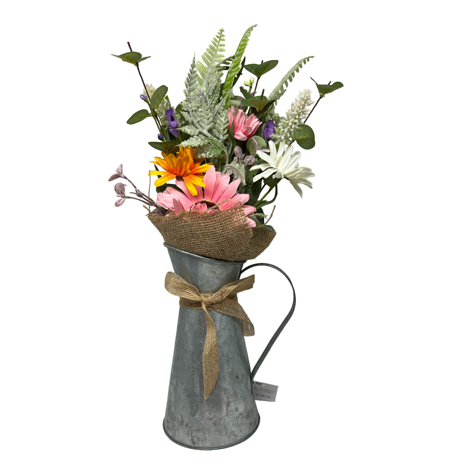 Daisy Flower in Metal Watering Can - 18" - Che Cose Belle