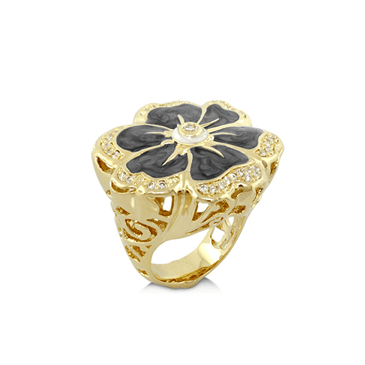 Daisy Swirl Cocktail Ring - Che Cose Belle