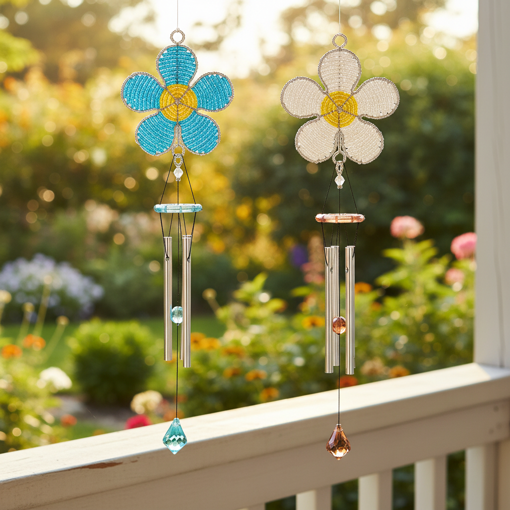 Daisy Wind Chime, Sm Asst (Set of 3) - Che Cose Belle