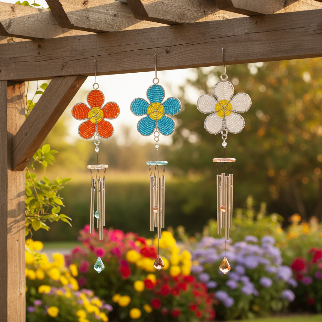 Daisy Wind Chime, Sm Asst (Set of 3) - Che Cose Belle