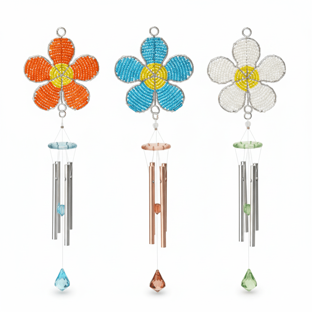 Daisy Wind Chime, Sm Asst (Set of 3) - Che Cose Belle