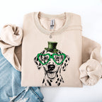 Dalmatian, Adorable Dog, St Patrick's Day, Lucky, Irish Sweatshirt - Che Cose Belle
