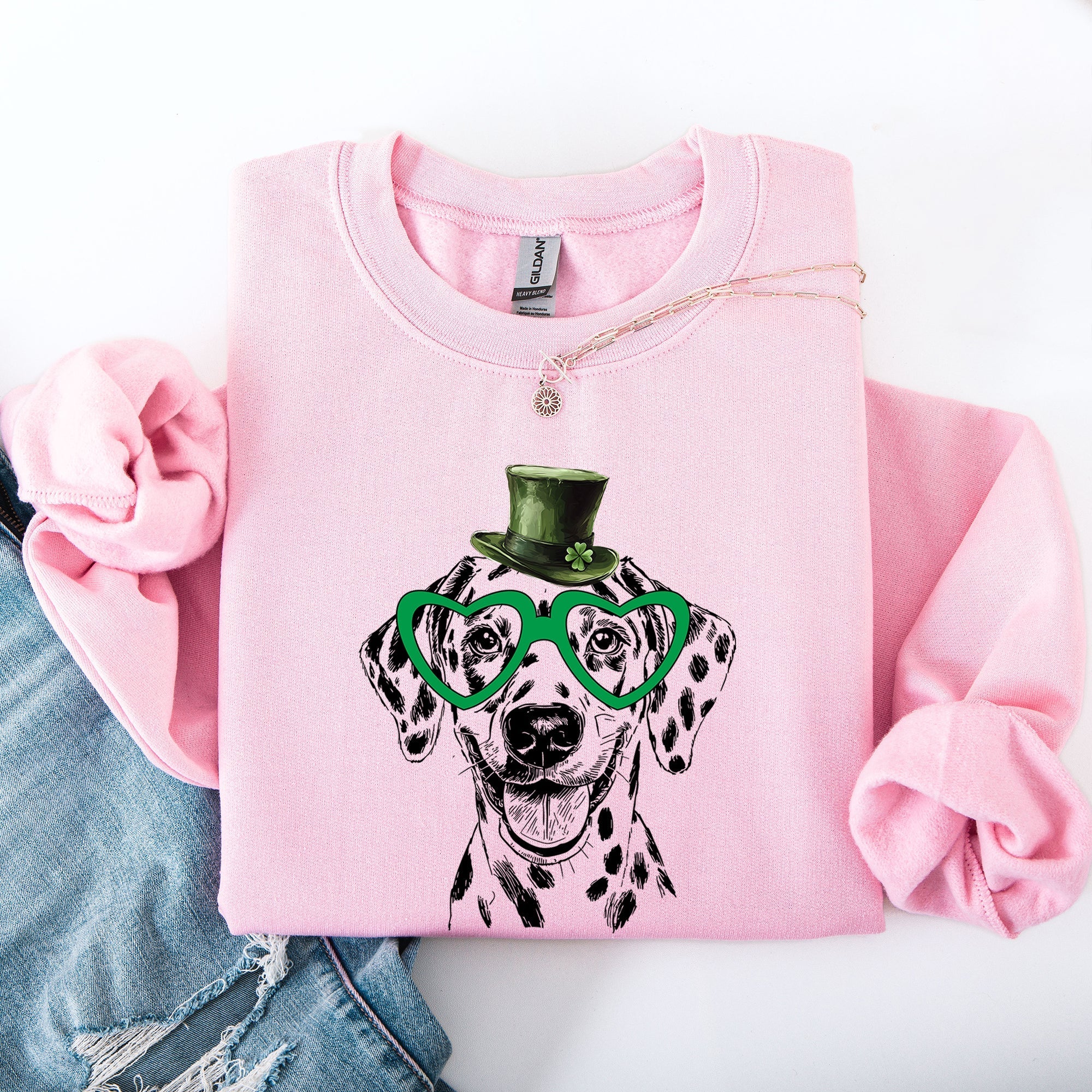 Dalmatian, Adorable Dog, St Patrick's Day, Lucky, Irish Sweatshirt - Che Cose Belle