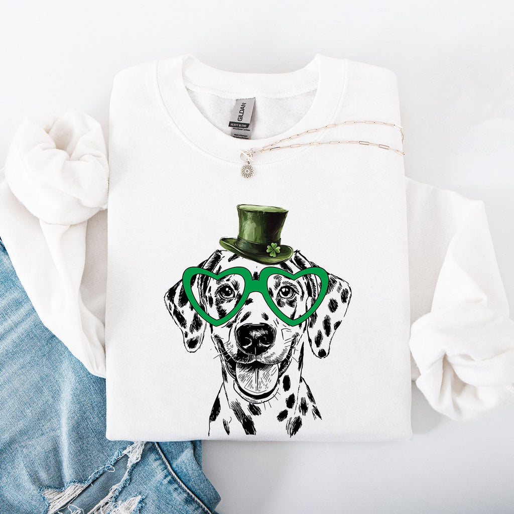 Dalmatian, Adorable Dog, St Patrick's Day, Lucky, Irish Sweatshirt - Che Cose Belle