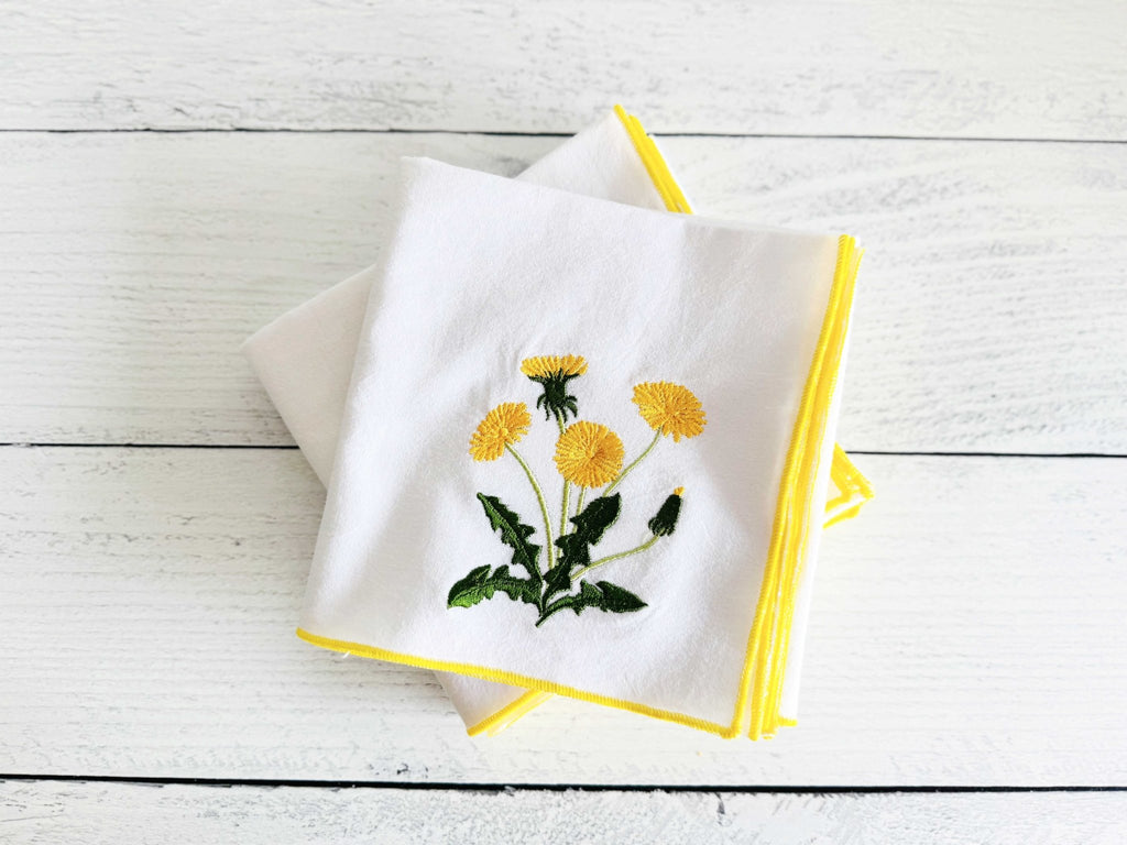 Dandelion Flour Sack Towels, set of two - Che Cose Belle