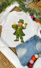Dapper Leprechaun Graphic Edgy Long Sleeve Shirt - Che Cose Belle