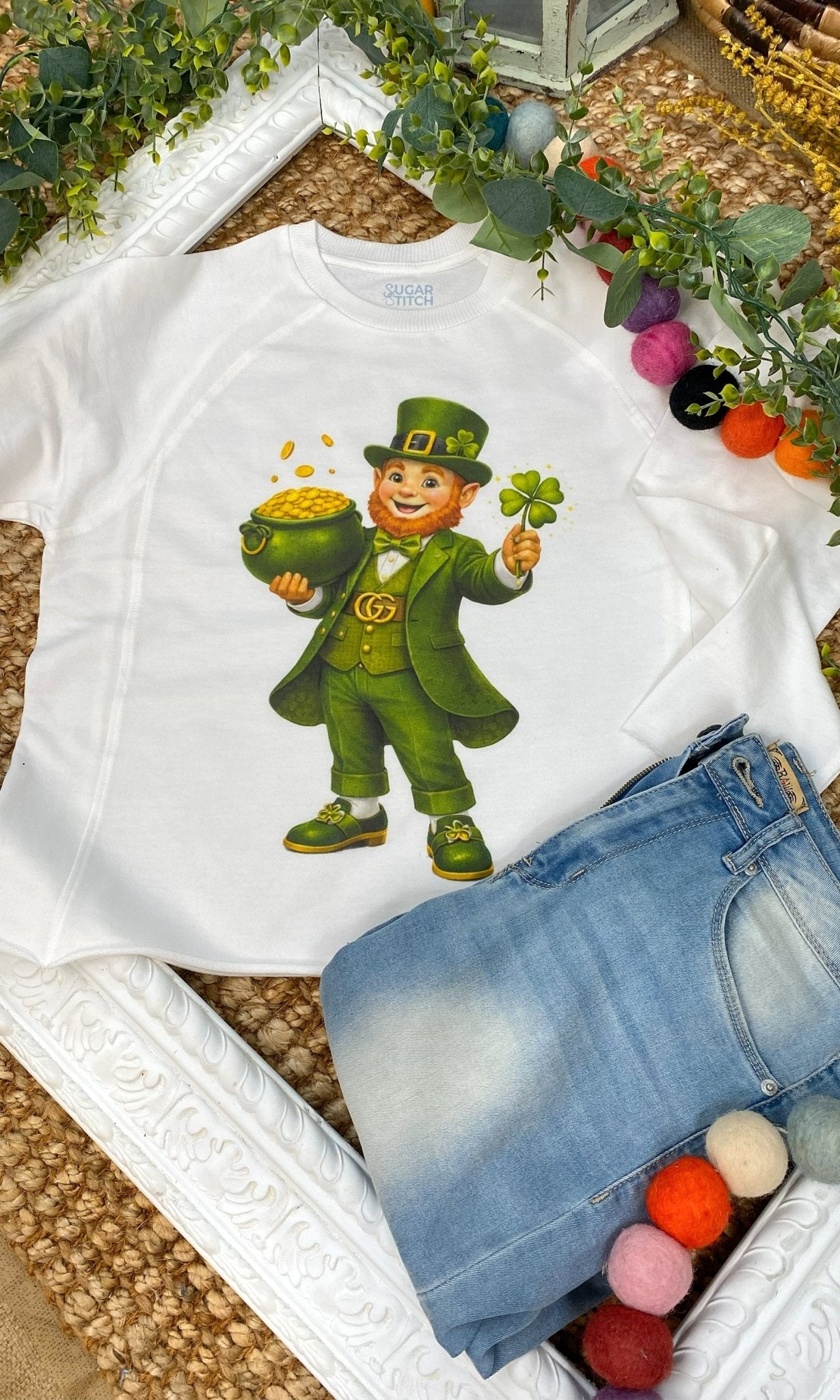 Dapper Leprechaun Graphic Edgy Long Sleeve Shirt - Che Cose Belle