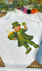 Dapper Leprechaun Graphic Edgy Long Sleeve Shirt - Che Cose Belle