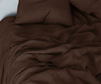 Brown Linen Sheet Set