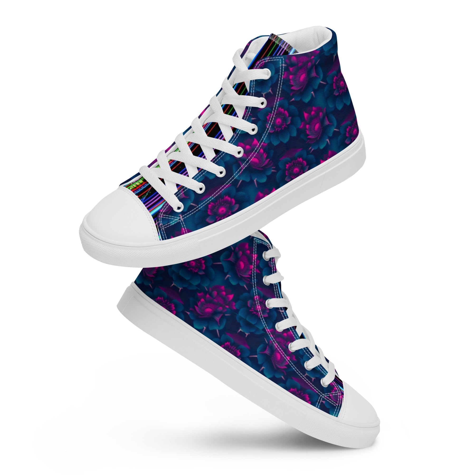 Dark  Wardrobe Society Floral Men’s high top Limited run Shoes