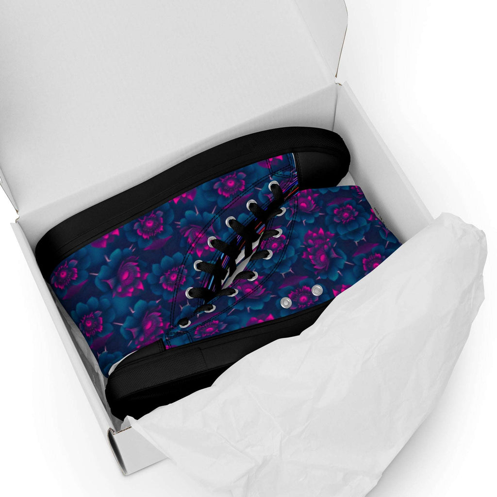 Dark  Wardrobe Society Floral Men’s high top Limited run Shoes